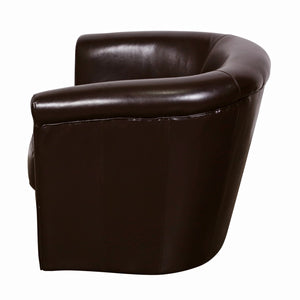 Porter Designs Marvel Contemporary Leather-Look Swivel Accent Chair Contemporary Accent - Swivel Brown 02-201C-06-210