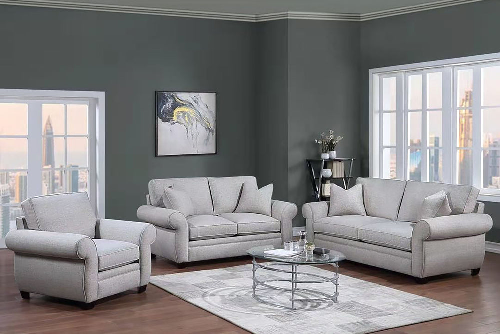 Porter Designs Oasis Overstuffed Transitional Sofa Cream 01-207C-01-6327