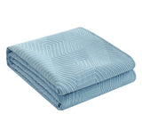 Ridge Blue Queen 3pc Quilt Set