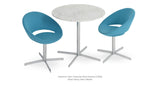Crescent 4 Star Set: Two Crescent Four Star Turquoise Camira and One Diana Marble Table