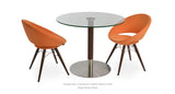 Crescent MW Set: Two Crescent Mw Orange and One Tango Dining Glass Table