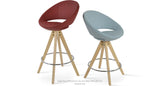 Crescent Pyramid Stools Set: Crescent Pyramid and One Dark Red Amd and One Skyblue PPM