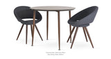 Crescent Star Set: Two Crescent Star Dark Grey Wool and One Star Dining Table