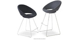 Crescent Wire Stools Set: Crescent Wire Stool and One Charcoal and One Dark Grey PPM