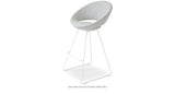 Crescent Wire Stool Silver