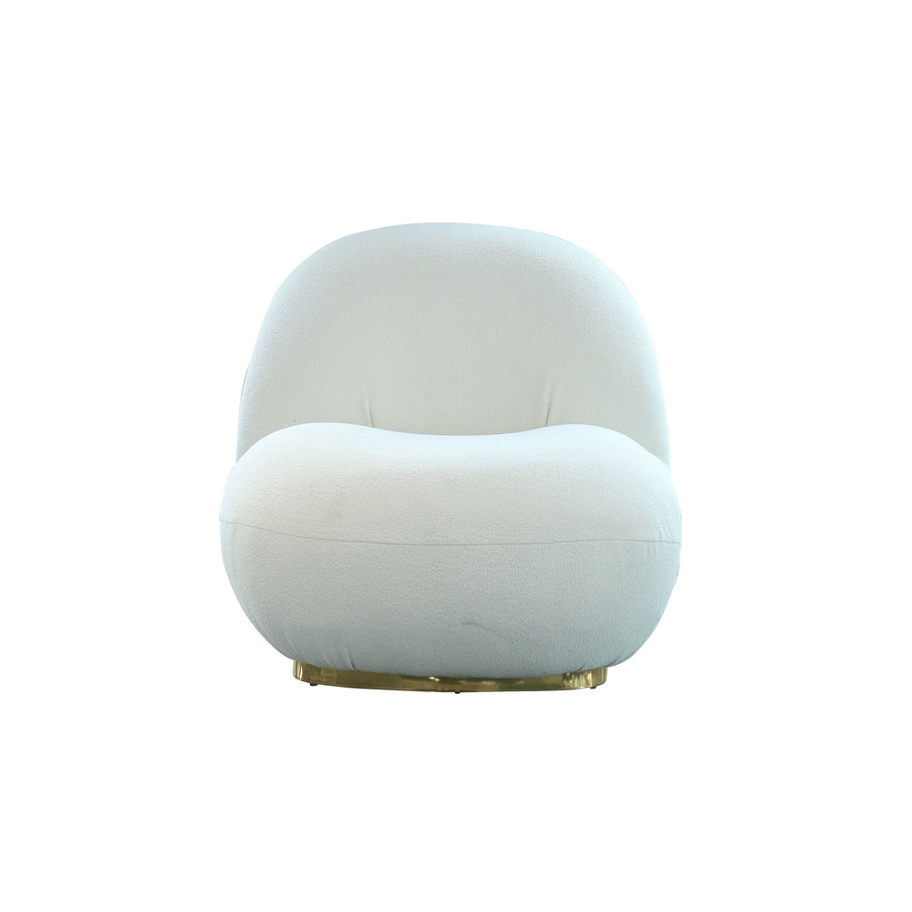 VIG Furniture Modrest Crestone - Modern White Sherpa Accent Chair VGMFOC-251-WHT-CH