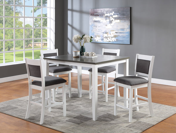 Vilo Home Coastal Crete 5 Piece Pub Height Dining Set VH255-W VH255-W