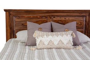 Porter Designs Sonora Solid Sheesham Wood King Natural Bed Brown 04-116-17-7720-KIT