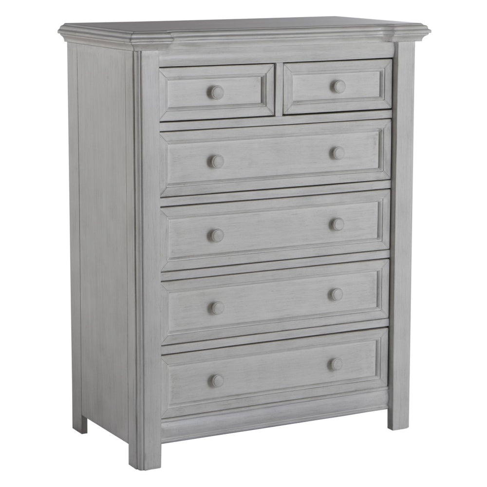 Pali Cristallo 5-Drawer Chest Vintage White Acacia, Poplar and Birch Veneer 2205-VW