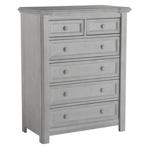 Pali Cristallo 5-Drawer Chest Vintage White Acacia, Poplar and Birch Veneer 2205-VW