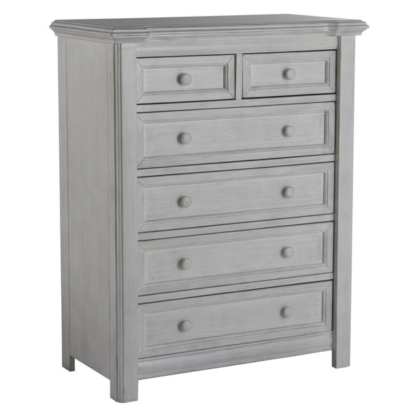 Pali Cristallo 5-Drawer Chest Vintage White Acacia, Poplar and Birch Veneer 2205-VW