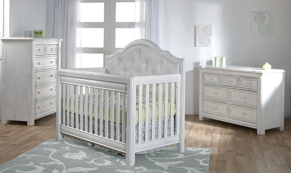 Cristallo Forever Crib - Luxurious 4-in-1 Convertible Design with Eco-Friendly Vinyl Panel