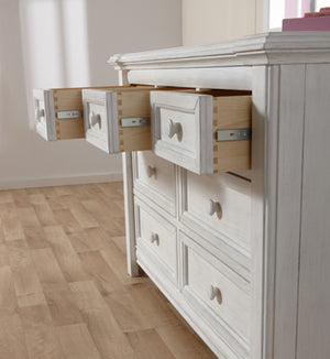 Cristallo Double Dresser: Elegant Vintage Style with Ample Storage, Soft-Closing Drawers & Eco-Friendly Finish