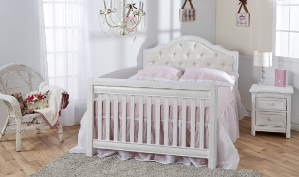 Pali Cristallo Forever Crib Vintage White Acacia, Poplar and Birch Veneer 2200-VW