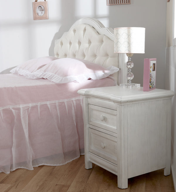 Pali Cristallo Nightstand Vintage White Acacia, Poplar and Birch Veneer 2214-VW