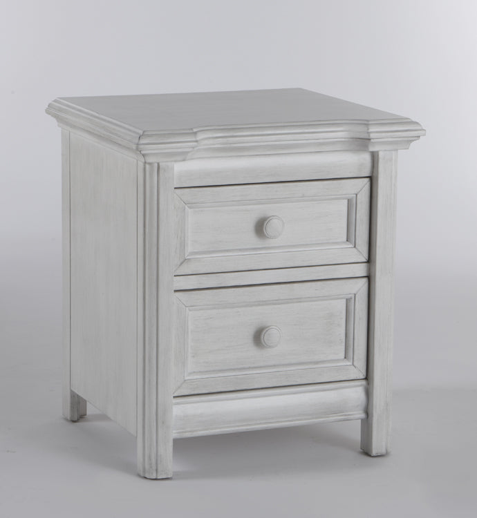 Pali Cristallo Nightstand Vintage White Acacia, Poplar and Birch Veneer 2214-VW