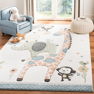 Safavieh Carousel Kids 120 Power Loomed Polyproplyene Pile Kids Rug CRK120A-6