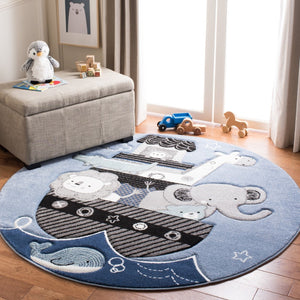 Safavieh Carousel Kids 121 Power Loomed %100 PP FRISEE Kids Rug CRK121B-5SQ