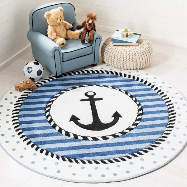 Safavieh Carousel Kids 124 Power Loomed 100% Polypropylene Kids Rug CRK124N-8SQ