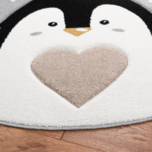 Carousel Kids 100 Carousel Kids 132 Kids Power Loomed 100% Polypropylene Rug Light Grey / Black