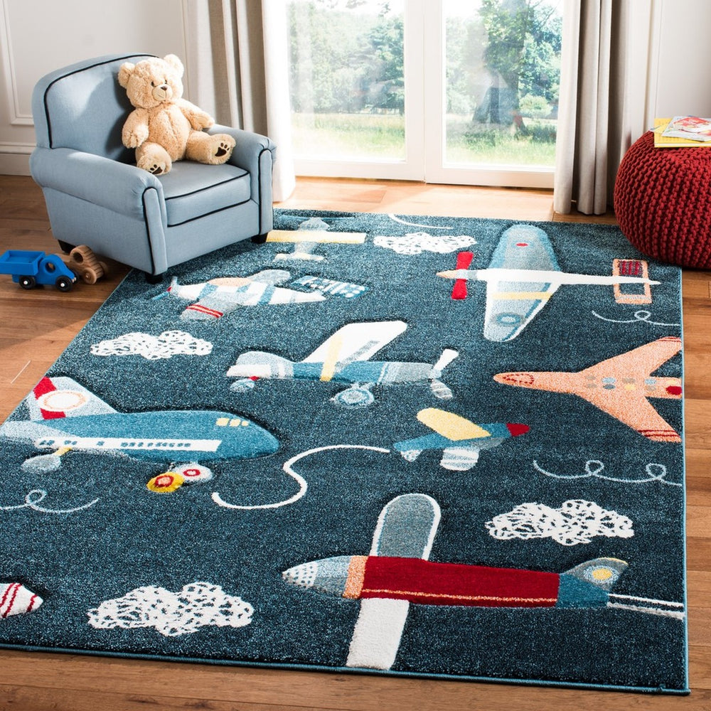 Safavieh Carousel Kids 167 Power Loomed %100 PP FRISEE Kids Rug CRK167N-5SQ