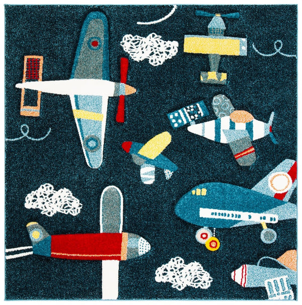 Safavieh Carousel Kids 167 Power Loomed %100 PP FRISEE Kids Rug CRK167N-5SQ