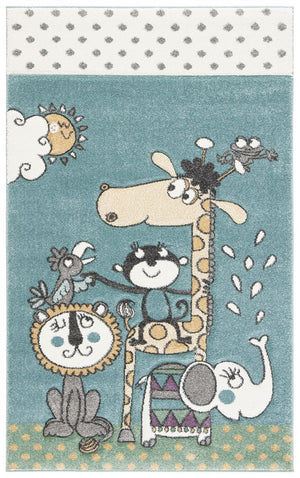 Safavieh Carousel Kids 185 Power Loomed Polyproplyene Pile Kids Rug CRK185A-210