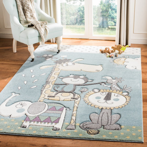 Safavieh Carousel Kids 185 Power Loomed Polyproplyene Pile Kids Rug CRK185A-210