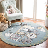 Safavieh Carousel Kids 185 Power Loomed %100 PP FRISEE Kids Rug CRK185A-5SQ