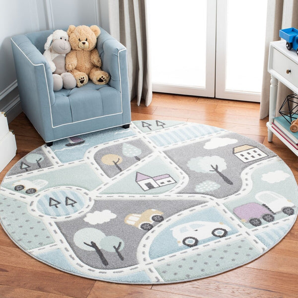 Safavieh Carousel Kids 193 Power Loomed Polyproplyene Pile Kids Rug CRK193F-26