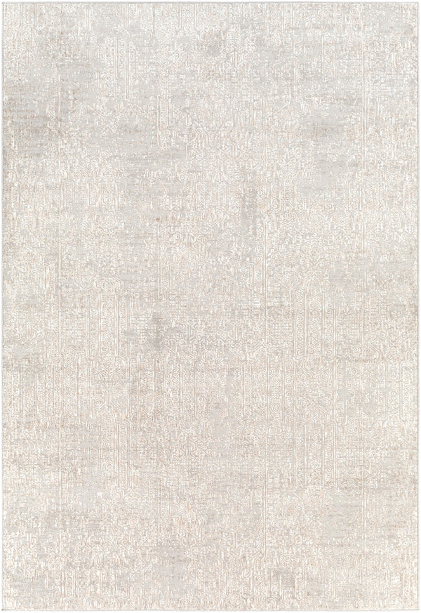 Carmel CRL-2300 Modern Polyester Rug CRL2300-573 Light Gray, White, Taupe, Medium Gray, Ivory 100% Polyester 5' x 7'3"