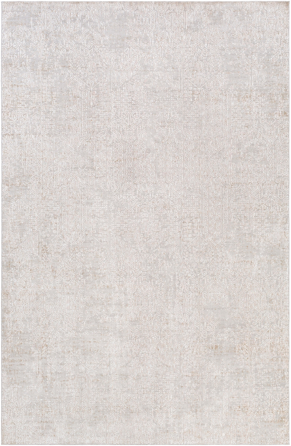 Carmel CRL-2300 Modern Polyester Rug CRL2300-912 Light Gray, White, Taupe, Medium Gray, Ivory 100% Polyester 9' x 12'
