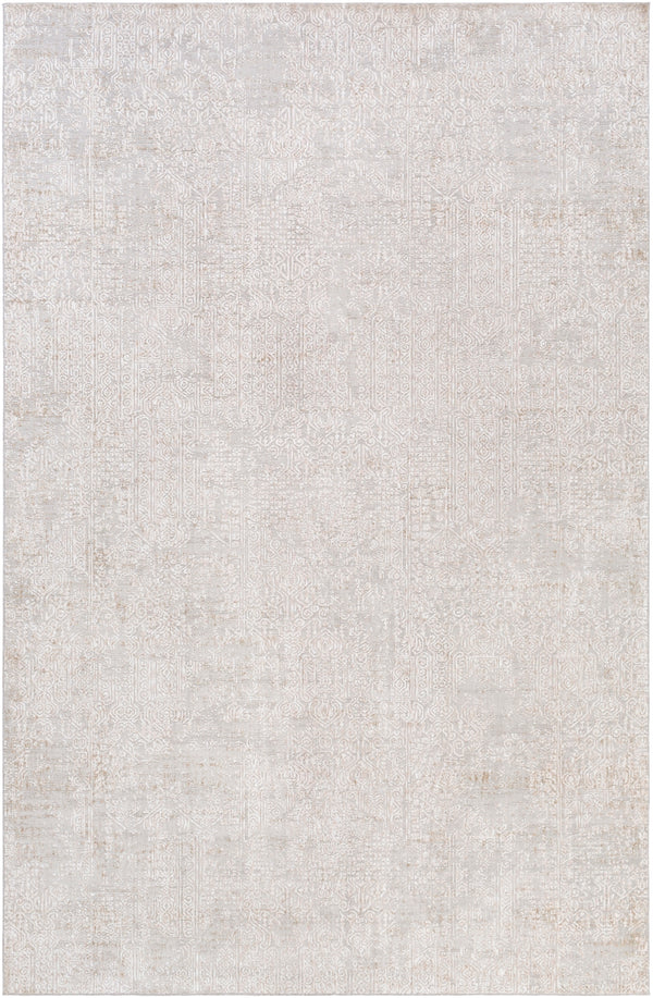 Carmel CRL-2300 Modern Polyester Rug CRL2300-912 Light Gray, White, Taupe, Medium Gray, Ivory 100% Polyester 9' x 12'