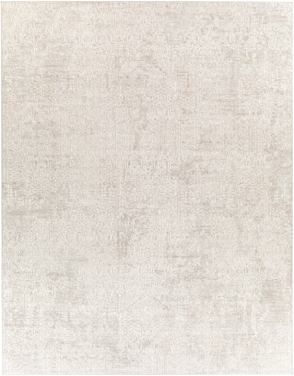 Carmel CRL-2300 Modern Polyester Rug CRL2300-71010 Light Gray, White, Taupe, Medium Gray, Ivory 100% Polyester 7'10" x 10'