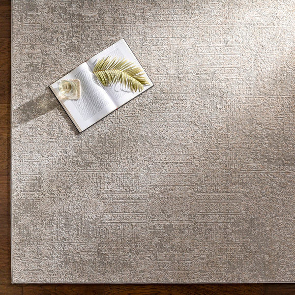 Carmel CRL-2300 Modern Polyester Rug CRL2300-912 Light Gray, White, Taupe, Medium Gray, Ivory 100% Polyester 9' x 12'
