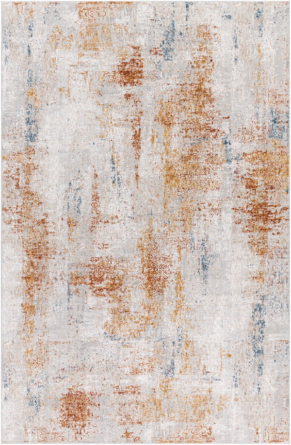 Carmel CRL-2302 Modern Polyester Rug CRL2302-6796 Aqua, Camel, Clay, Light Gray, Mustard, Taupe, White 100% Polyester 6'7" x 9'6"