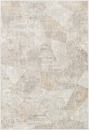 Carmel CRL-2303 Modern Polyester Rug CRL2303-912 Ivory, Light Gray, Medium Gray, Taupe, White 100% Polyester 9' x 12'