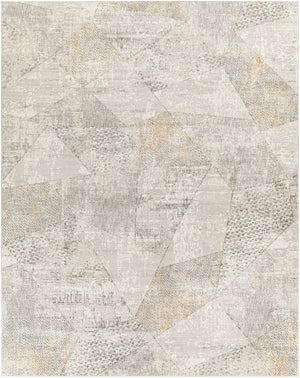 Carmel CRL-2303 Modern Polyester Rug CRL2303-71010 Ivory, Light Gray, Medium Gray, Taupe, White 100% Polyester 7'10" x 10'