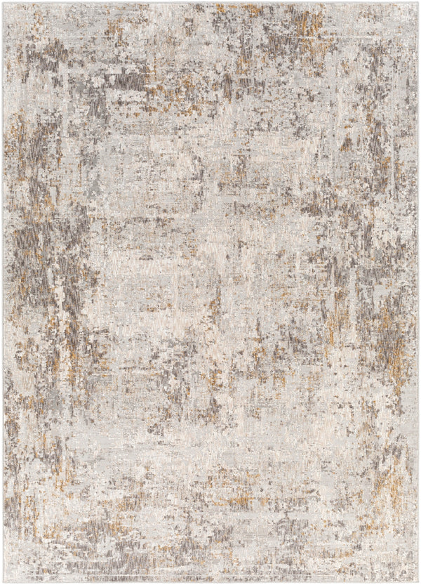 Carmel CRL-2304 Modern Polyester Rug CRL2304-573 Light Gray, Navy, White, Taupe, Mustard, Camel, Medium Gray 100% Polyester 5' x 7'3"
