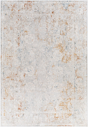 Carmel CRL-2307 Traditional Polyester Rug CRL2307-573 Light Gray, Navy, White, Taupe, Mustard, Camel, Medium Gray, Ivory, Aqua, Clay 100% Polyester 5' x 7'3"