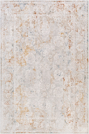 Carmel CRL-2307 Traditional Polyester Rug CRL2307-912 Light Gray, Navy, White, Taupe, Mustard, Camel, Medium Gray, Ivory, Aqua, Clay 100% Polyester 9' x 12'