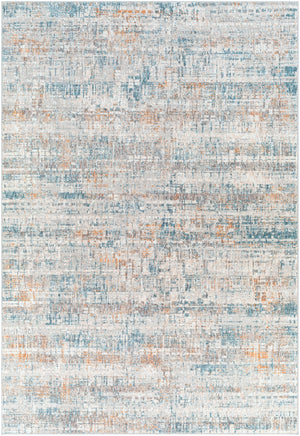 Carmel CRL-2308 Modern Polyester Rug CRL2308-573 Light Gray, White, Taupe, Mustard, Camel, Aqua 100% Polyester 5' x 7'3"