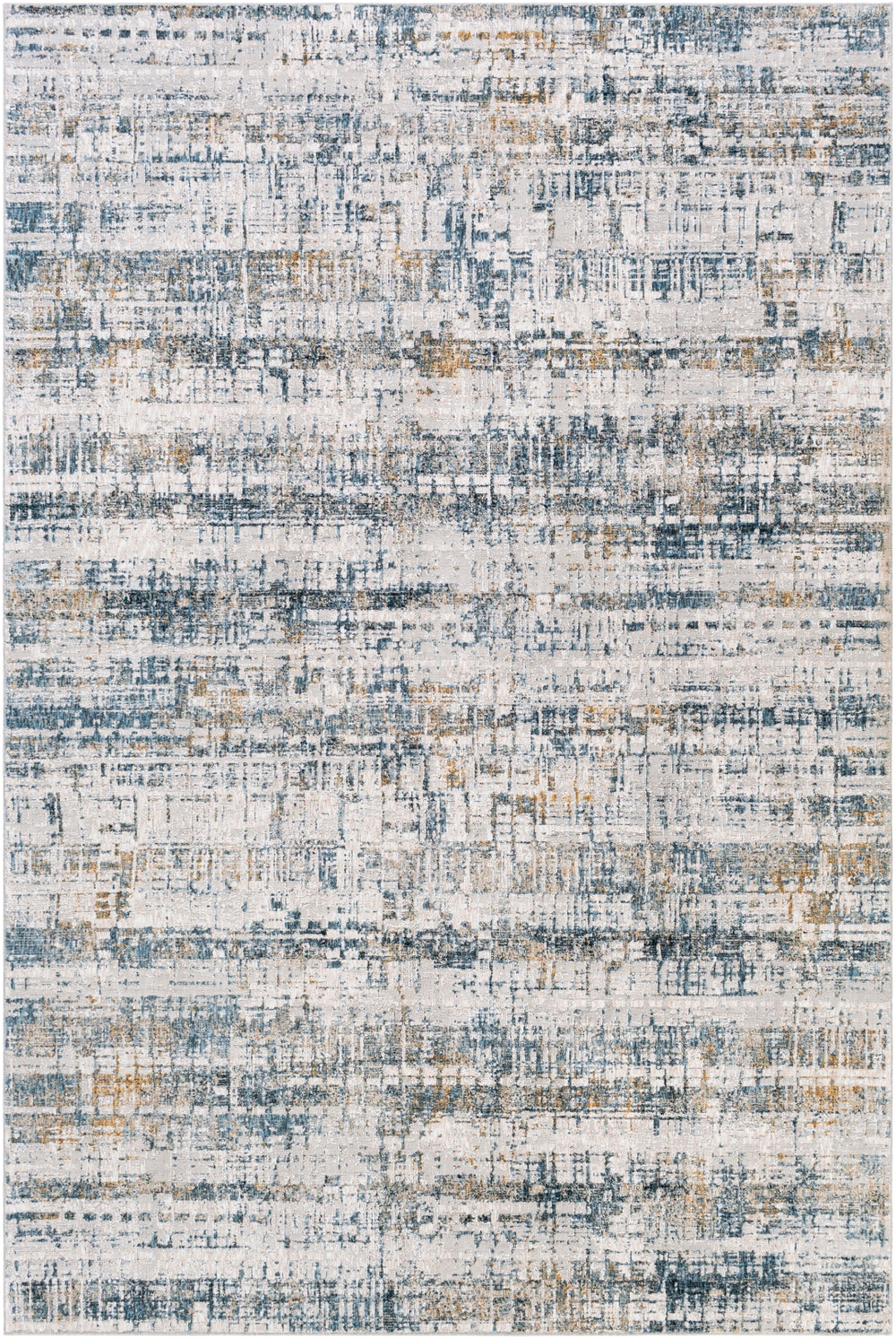 Carmel CRL-2309 Modern Polyester Rug CRL2309-912 Light Gray, White, Taupe, Mustard, Camel, Aqua, Navy 100% Polyester 9' x 12'