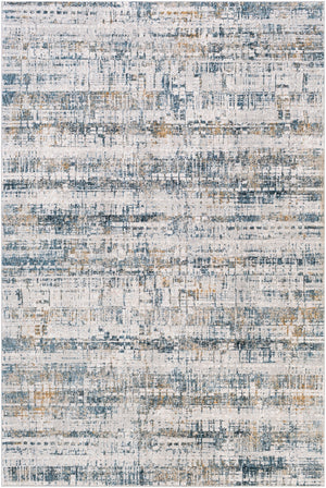 Carmel CRL-2309 Modern Polyester Rug CRL2309-912 Light Gray, White, Taupe, Mustard, Camel, Aqua, Navy 100% Polyester 9' x 12'