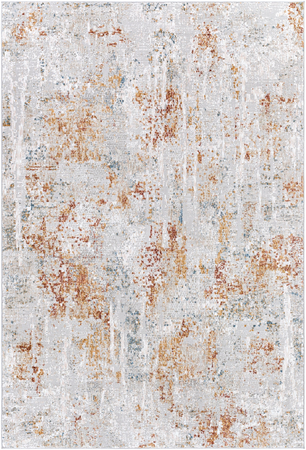Carmel CRL-2311 Modern Polyester Rug CRL2311-912 Light Gray, White, Taupe, Mustard, Camel, Aqua, Clay 100% Polyester 9' x 12'