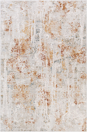 Carmel CRL-2311 Modern Polyester Rug CRL2311-6796 Light Gray, White, Taupe, Mustard, Camel, Aqua, Clay 100% Polyester 6'7" x 9'6"
