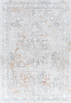 Carmel CRL-2313 Traditional Polyester Rug CRL2313-573 Taupe, Light Gray, Aqua, Mustard, White, Navy, Camel, Clay 100% Polyester 5' x 7'3"