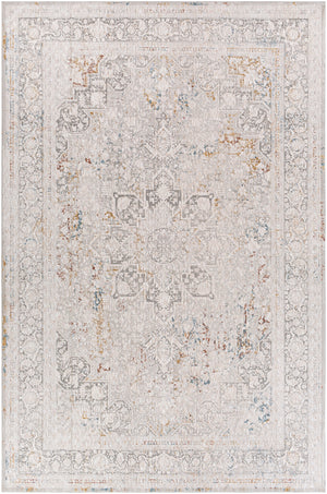 Carmel CRL-2313 Traditional Polyester Rug CRL2313-912 Taupe, Light Gray, Aqua, Mustard, White, Navy, Camel, Clay 100% Polyester 9' x 12'