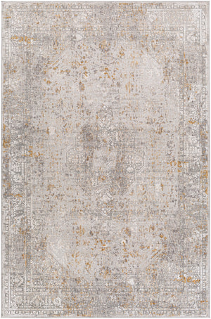 Carmel CRL-2318 Traditional Polyester Rug CRL2318-6796 Taupe, Light Gray, Mustard, White, Camel 100% Polyester 6'7" x 9'6"