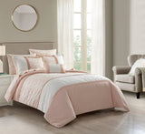 Ava Blush King 8pc Comforter Set